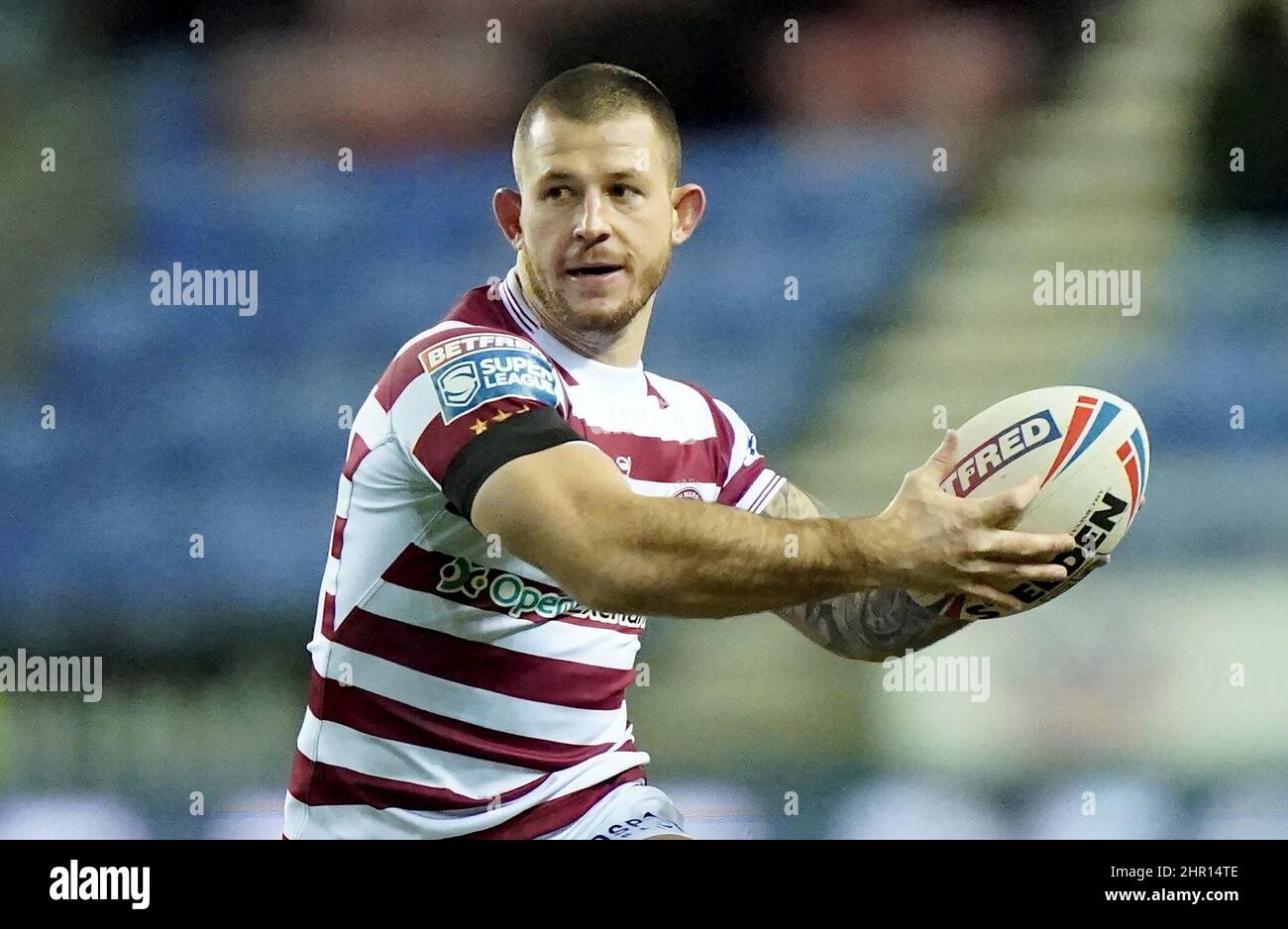 Wigan Warriors' Cade Cust during the Betfred Super League match at DW