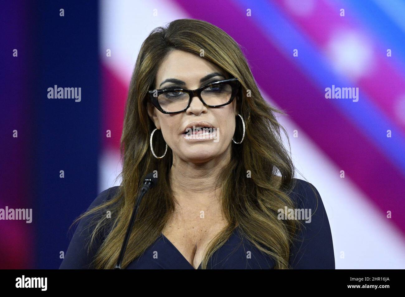Kimberly Guilfoyle speaks at the Conservative Political Action Conference (CPAC22) in Orlando, Florida on Thursday, February 24, 2022. Photo by Joe Marino/UPI Credit: UPI/Alamy Live News Stock Photo