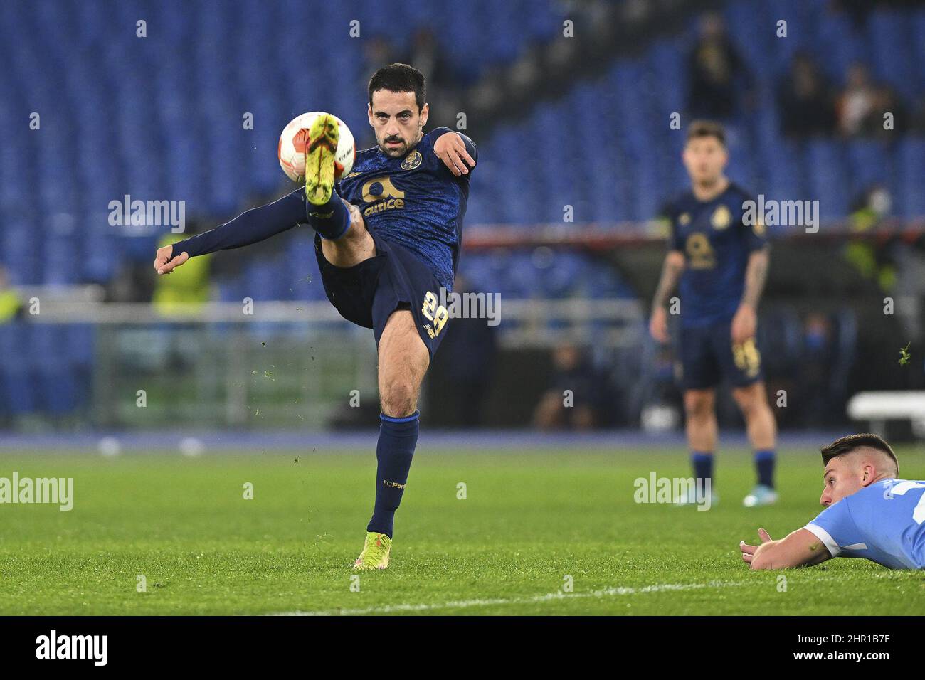 Bruno Costa of F.C. Porto in action during the Knockout Round Play-Offs Leg Two - UEFA Europa League between SS Lazio and FC Porto at Stadio Olimpico on 24th of February, 2022 in Rome, Italy. Stock Photo
