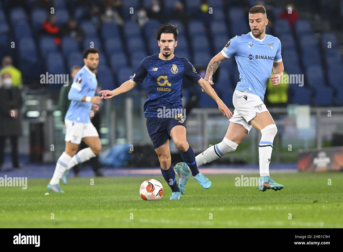 Rome, Italy. 24th Feb, 2022. Bruno Costa of F.C. Porto in action during the Knockout Round Play-Offs Leg Two - UEFA Europa League between SS Lazio and FC Porto at Stadio Olimpico on 24th of February, 2022 in Rome, Italy. Credit: Independent Photo Agency/Alamy Live News Stock Photo