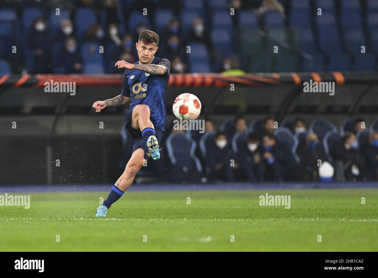 Otavio of F.C. Porto in action during the Knockout Round Play-Offs Leg Two - UEFA Europa League between SS Lazio and FC Porto at Stadio Olimpico on 24th of February, 2022 in Rome, Italy. Stock Photo