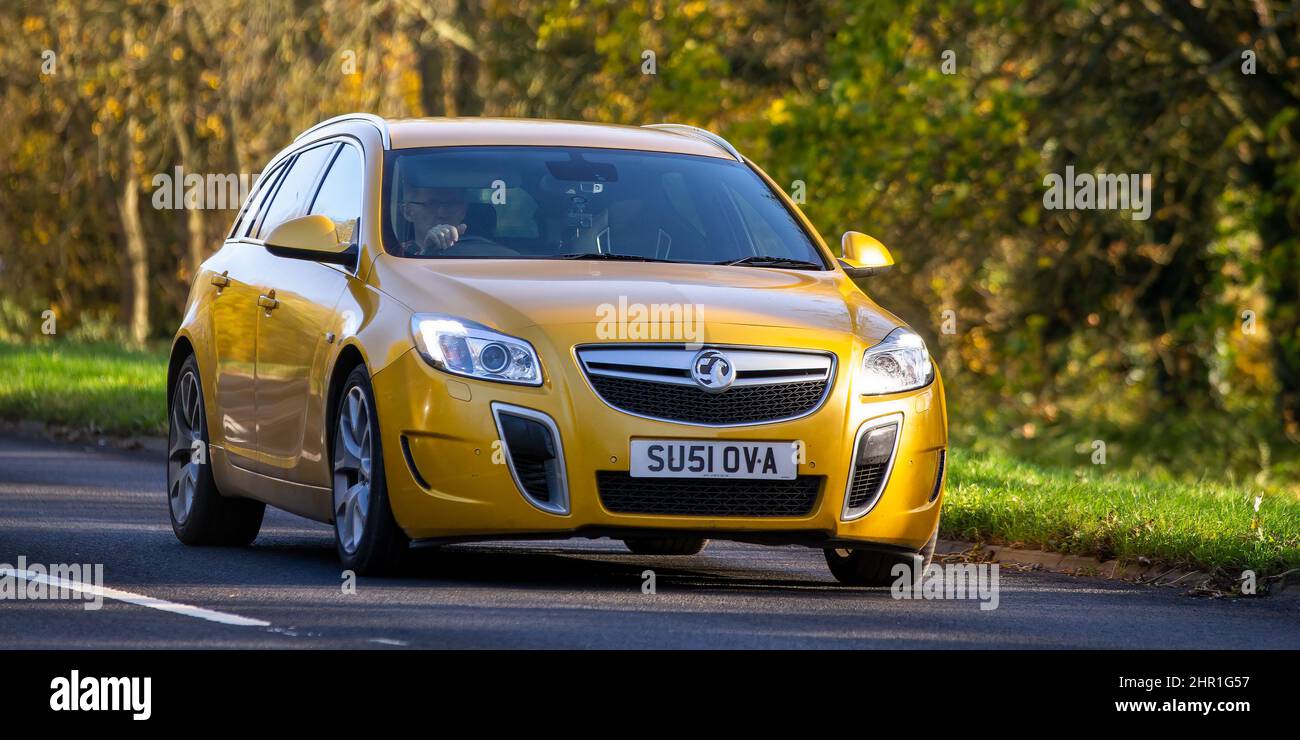 2012 yellow 2792cc Vauxhall Insignia Stock Photo