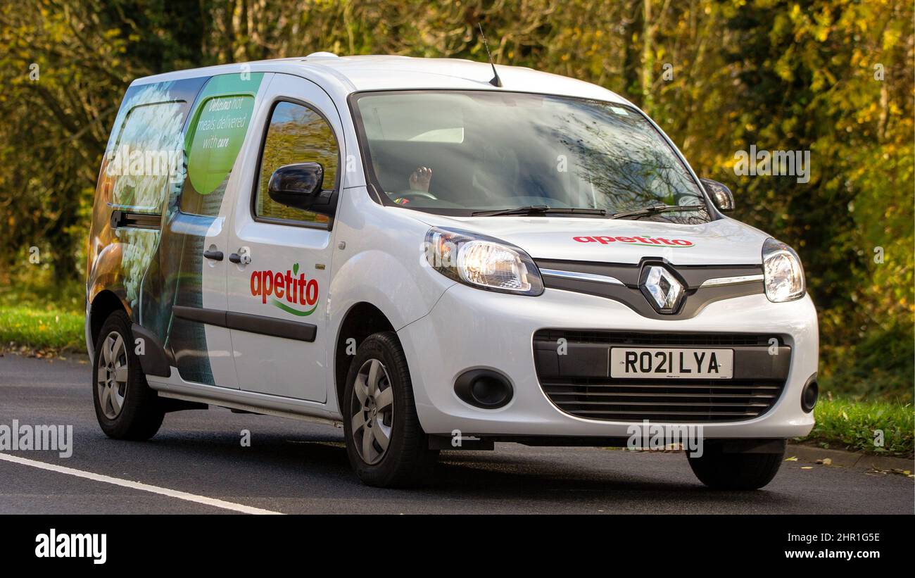 Apetito white Renault electric meal delivery van Stock Photo Alamy