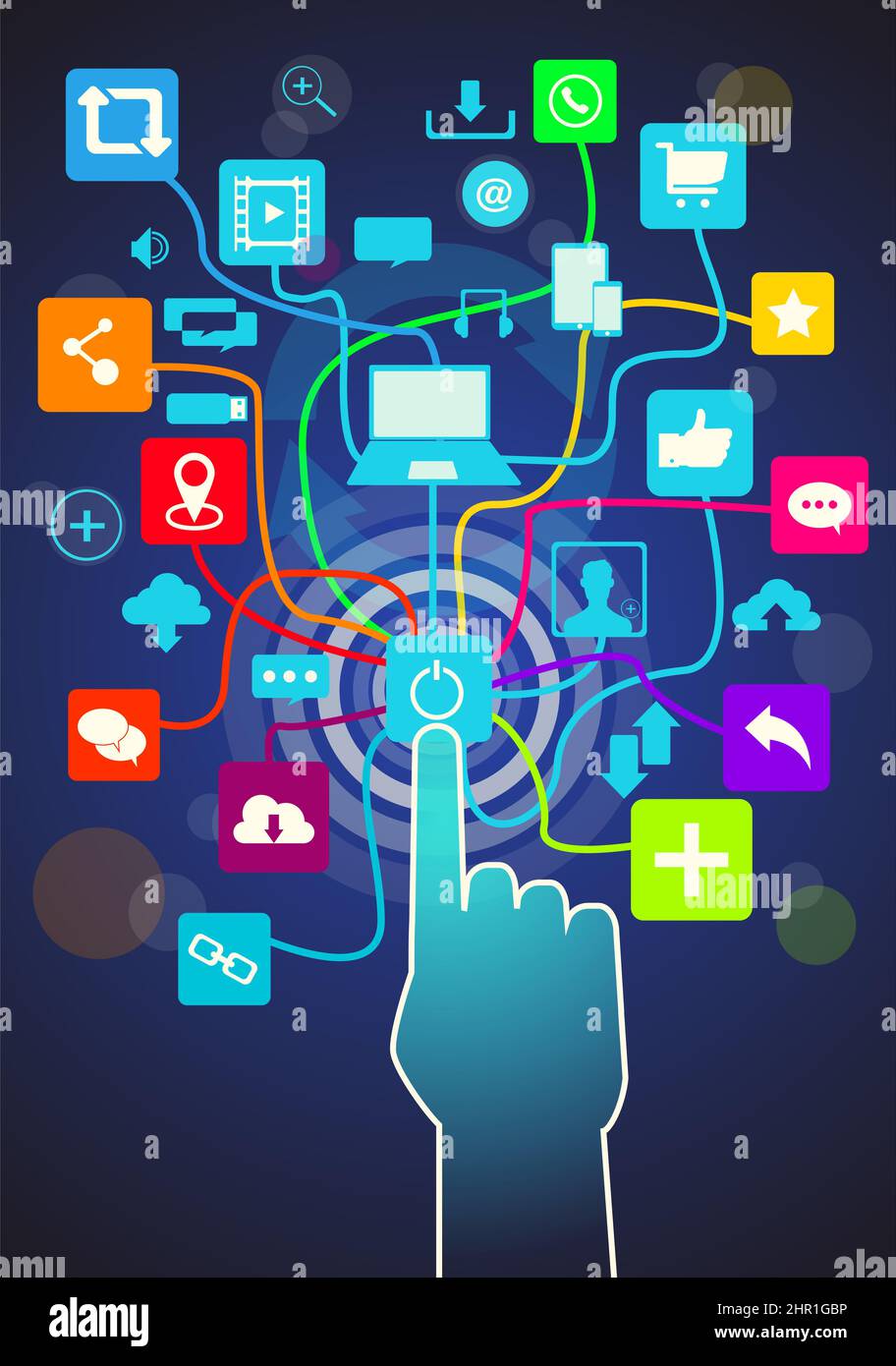 Modern connections digitally. Concept shot of modern social media Stock ...