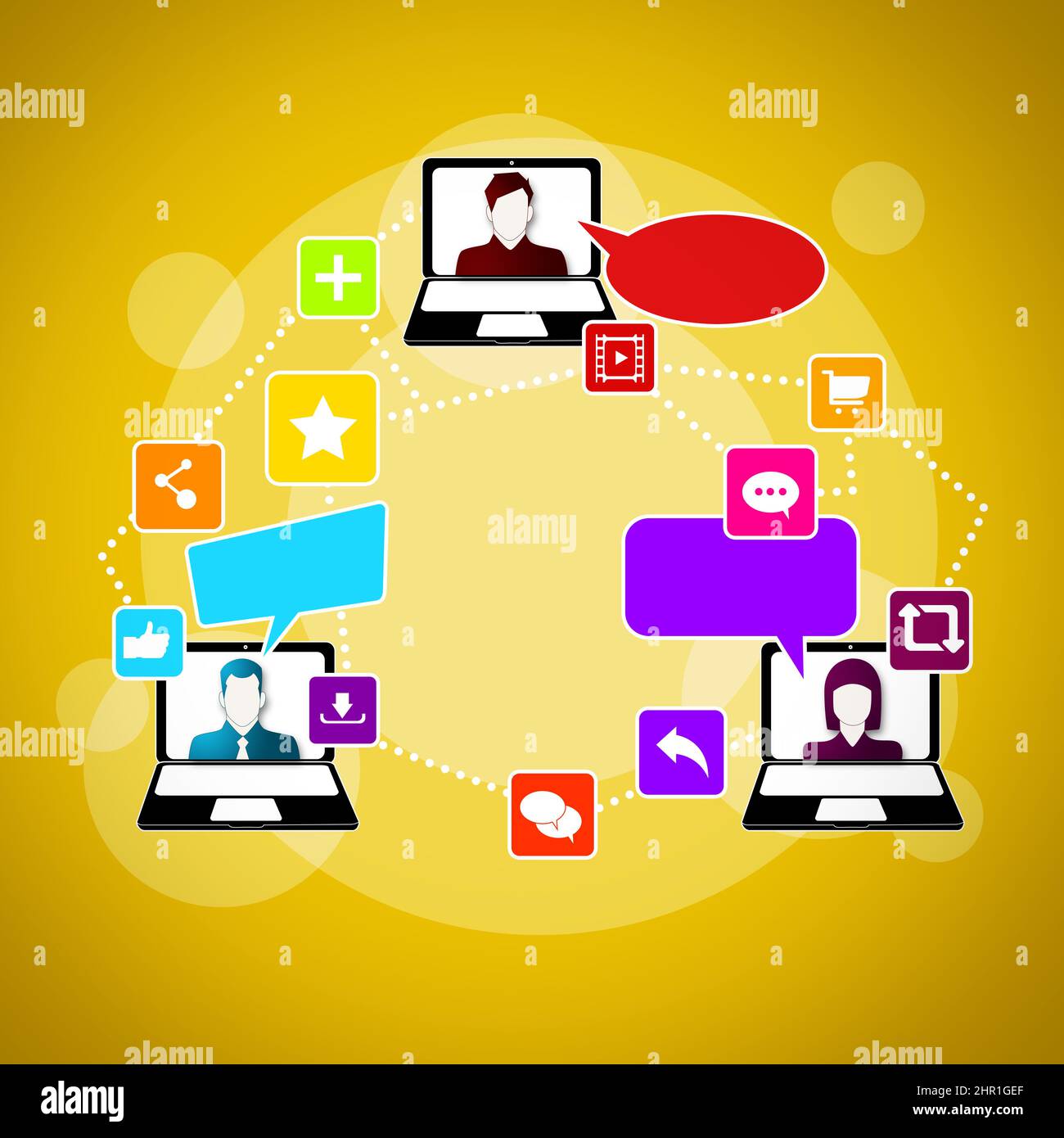 Making modern connections. Concept shot of modern social media Stock