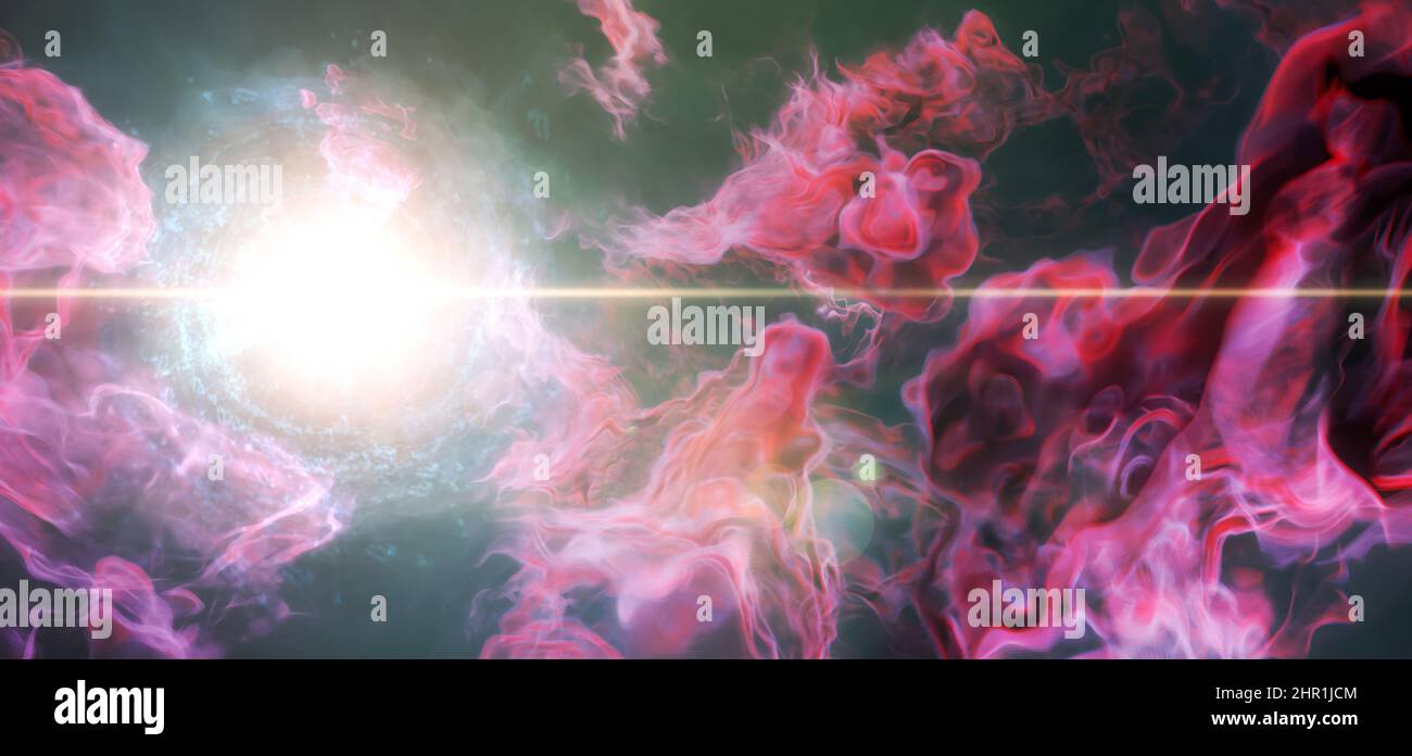 Nebula Interstellar clouds Panoramic View Stock Photo Alamy