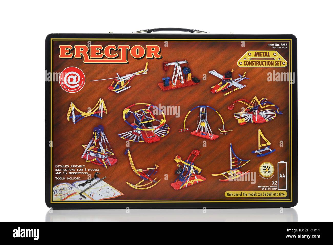 IRVINE, CALIFORNIA - 21 FEB 2022: An Erector Set, Motorized Construction Set for children ages 8 and up. Stock Photo