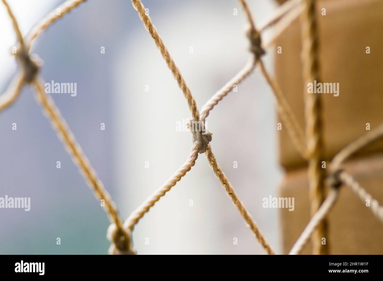 details of a window protection screen in Rio de Janeiro. Stock Photo