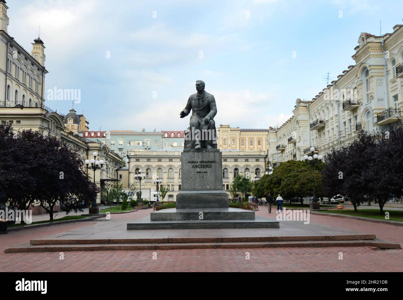 Monument to Mykola Lysenko in Kyiv, Ukraine. Stock Photo