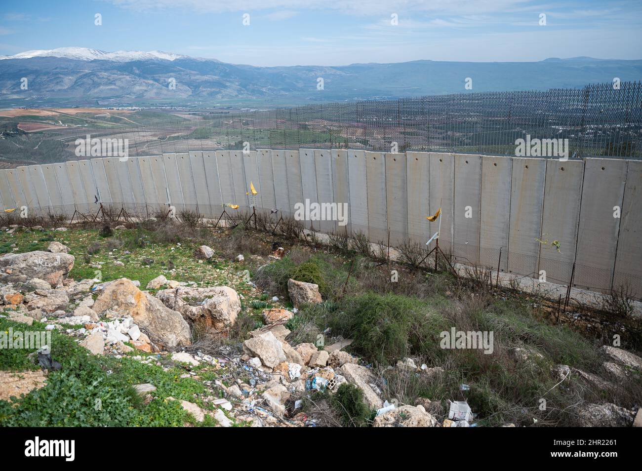 Kafar Kila, Lebanon. 24th Feb, 2022. The picture shows the Fatima Gate ...