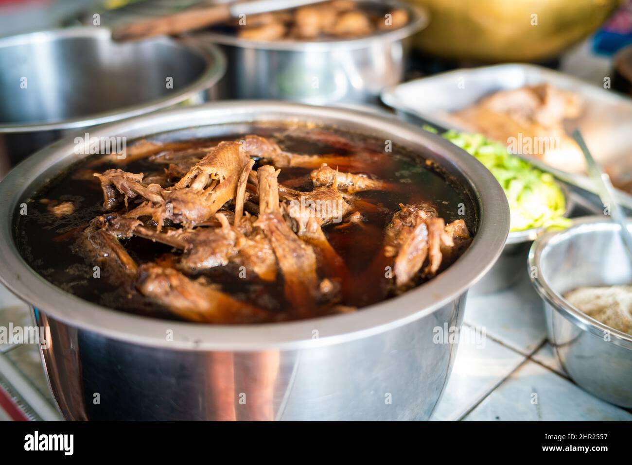 Duck noodle soup with noodle, Chinese gourmet food Stock Photo - Alamy