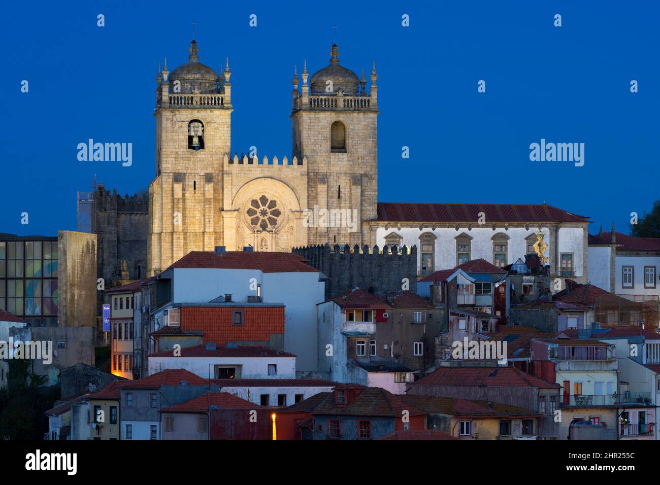 Evening view of Porto, Portugal, Europe Stock Photo