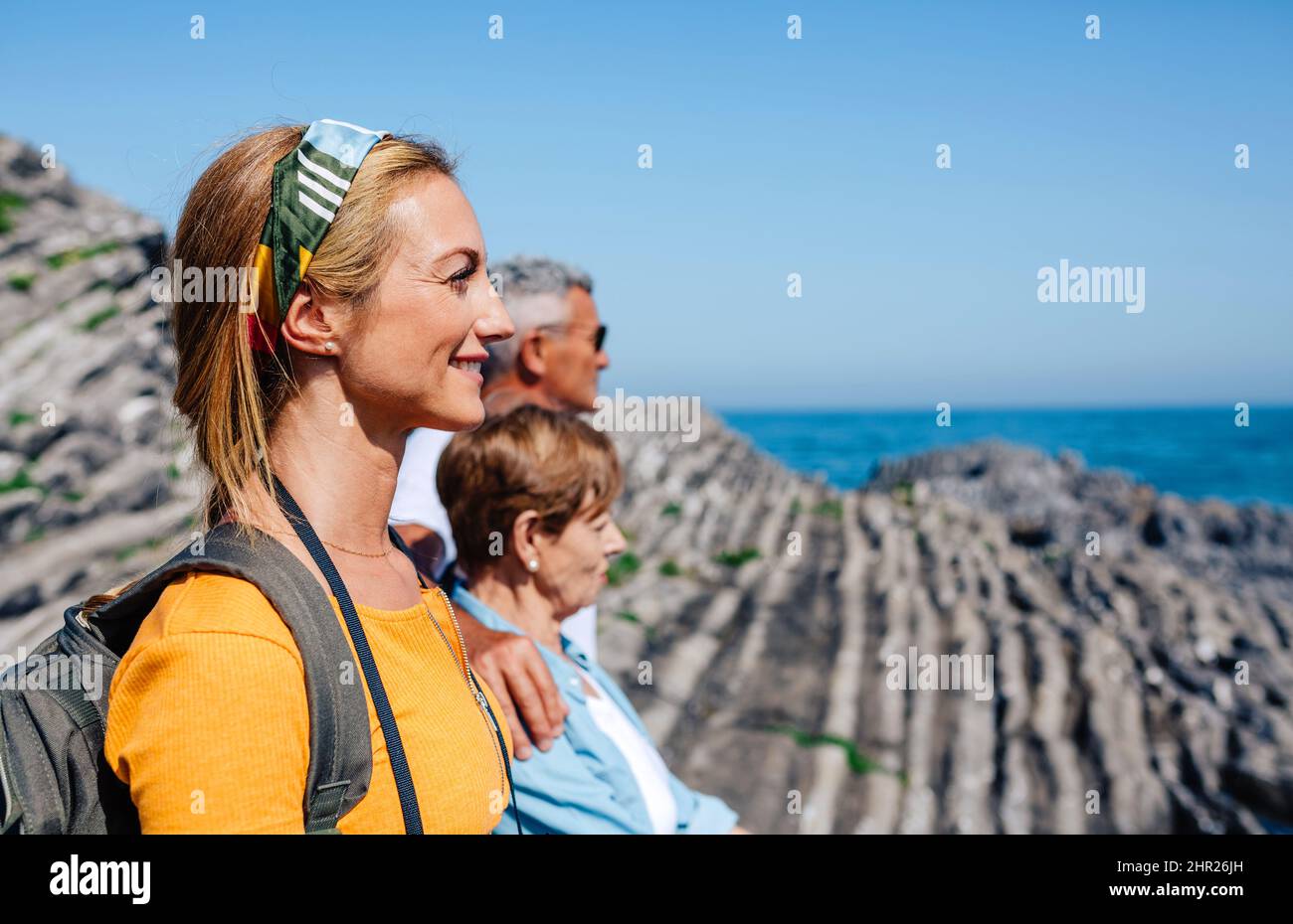 Elder woman hiking hi-res stock photography and images - Alamy