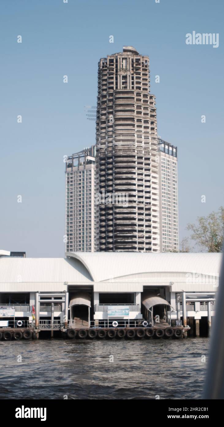 Sathorn Unique Tower is an Abandoned Unfinished Skyscraper aka The Ghost Tower Charoen Krung