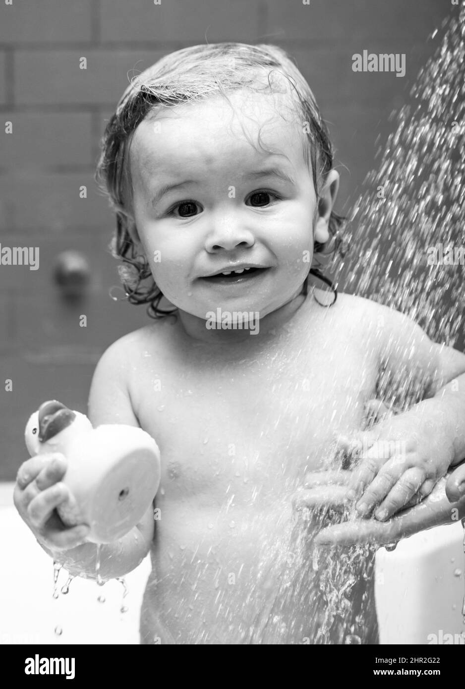 Child after bath Black and White Stock Photos & Images Alamy