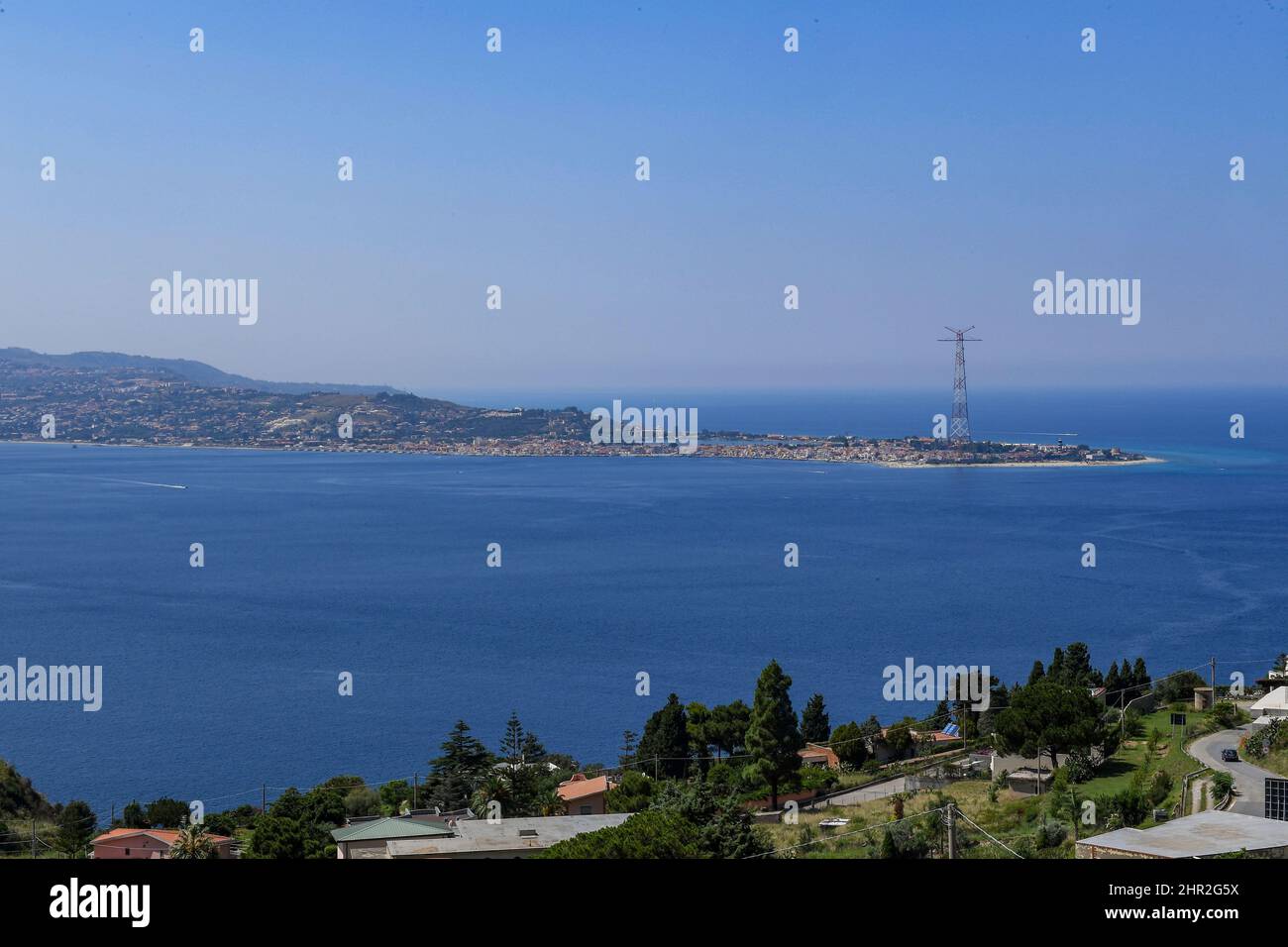 Italy, Calabria, Villa San Giovanni, strait of Messina view Stock Photo