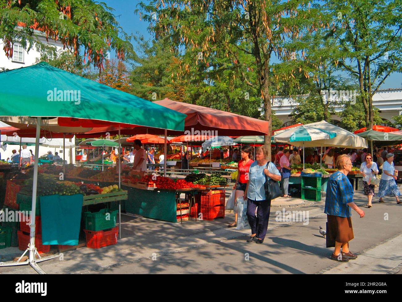 day market, Ljubljana, Slovenia Stock Photo