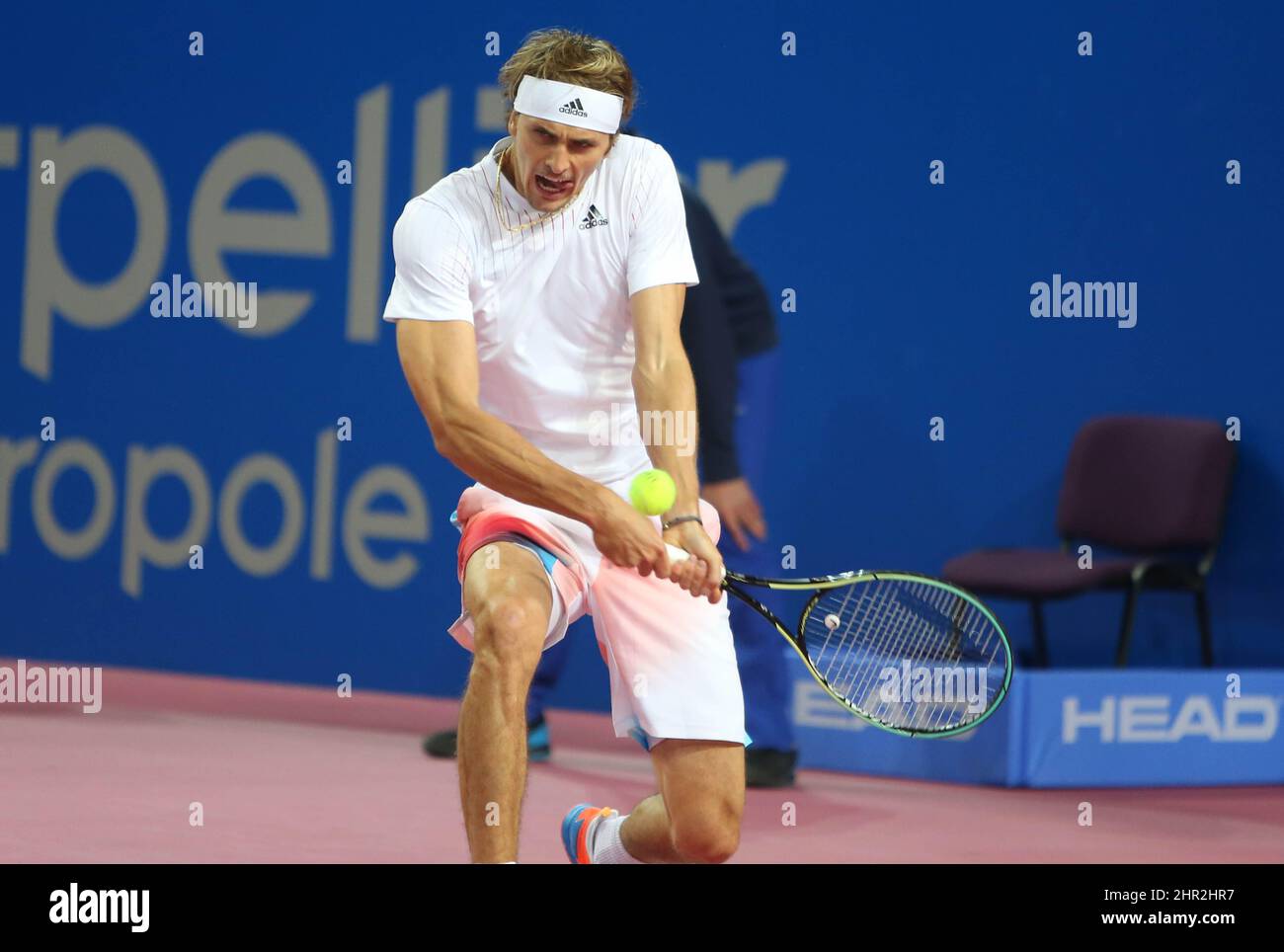 Alexander Zverev Of Germany In Action Against Adrian Mannarino Of ...