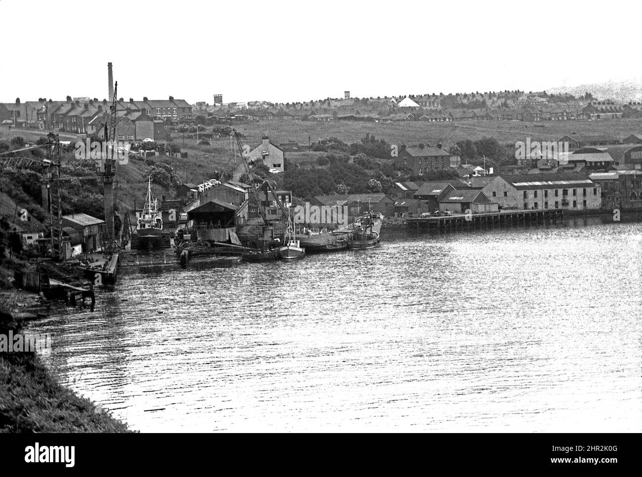 SHOT 181  R B Harrison boat builders repairers and dismantlers Gateshead river Tyne 1969 Stock Photo