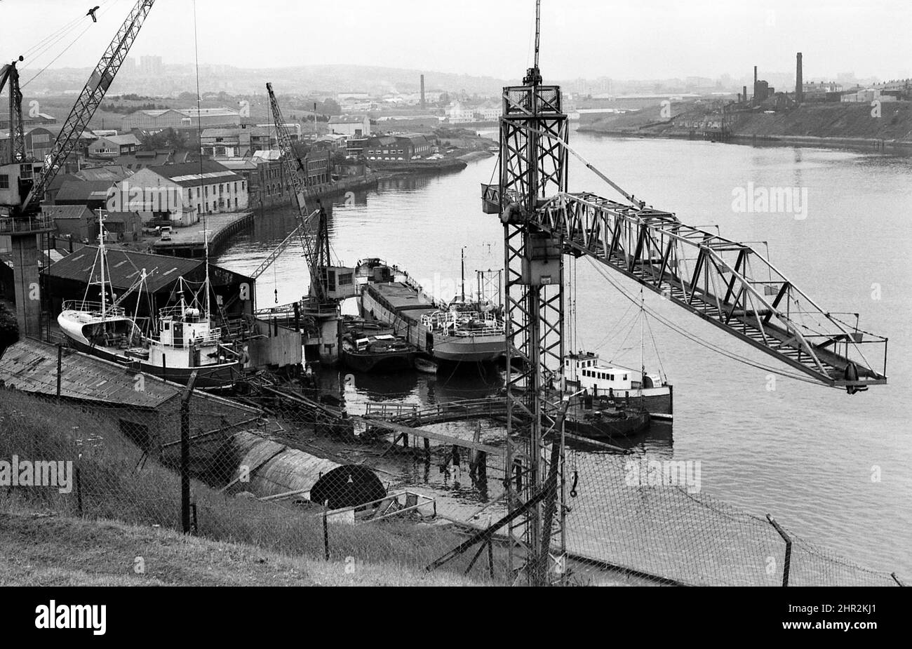 SHOT 188 R B Harrison boat builders repairers and dismantlers Gateshead river Tyne 1969 Stock Photo