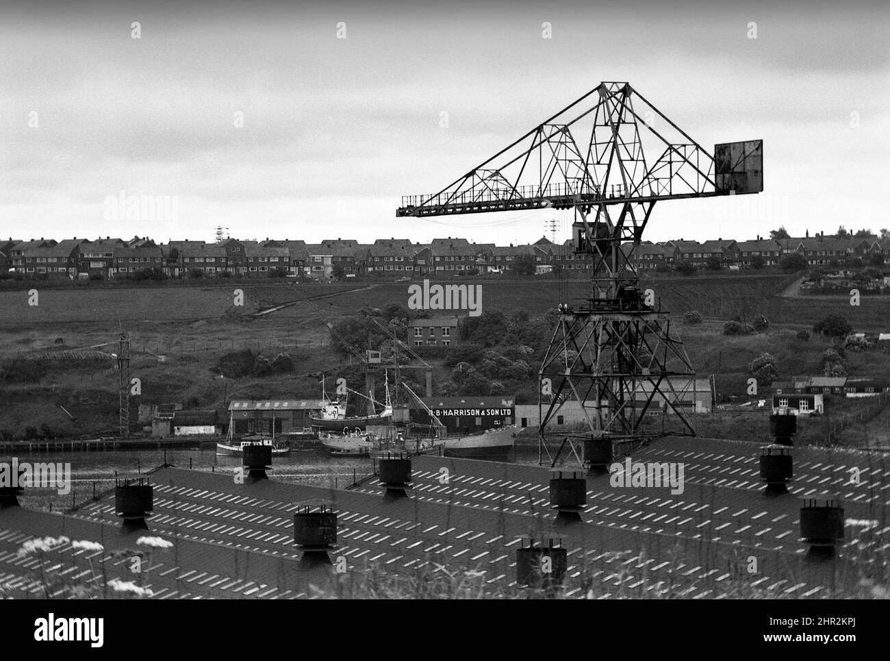 R B Harrison boat builders repairers and dismantlers Gateshead river Tyne 1969 Stock Photo