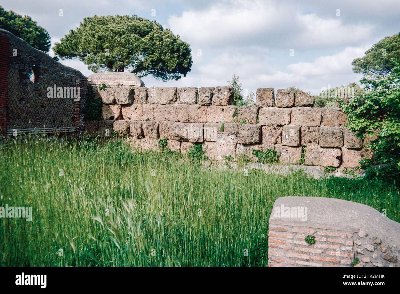 Ostia Antica large archaeological site in progress, location of the