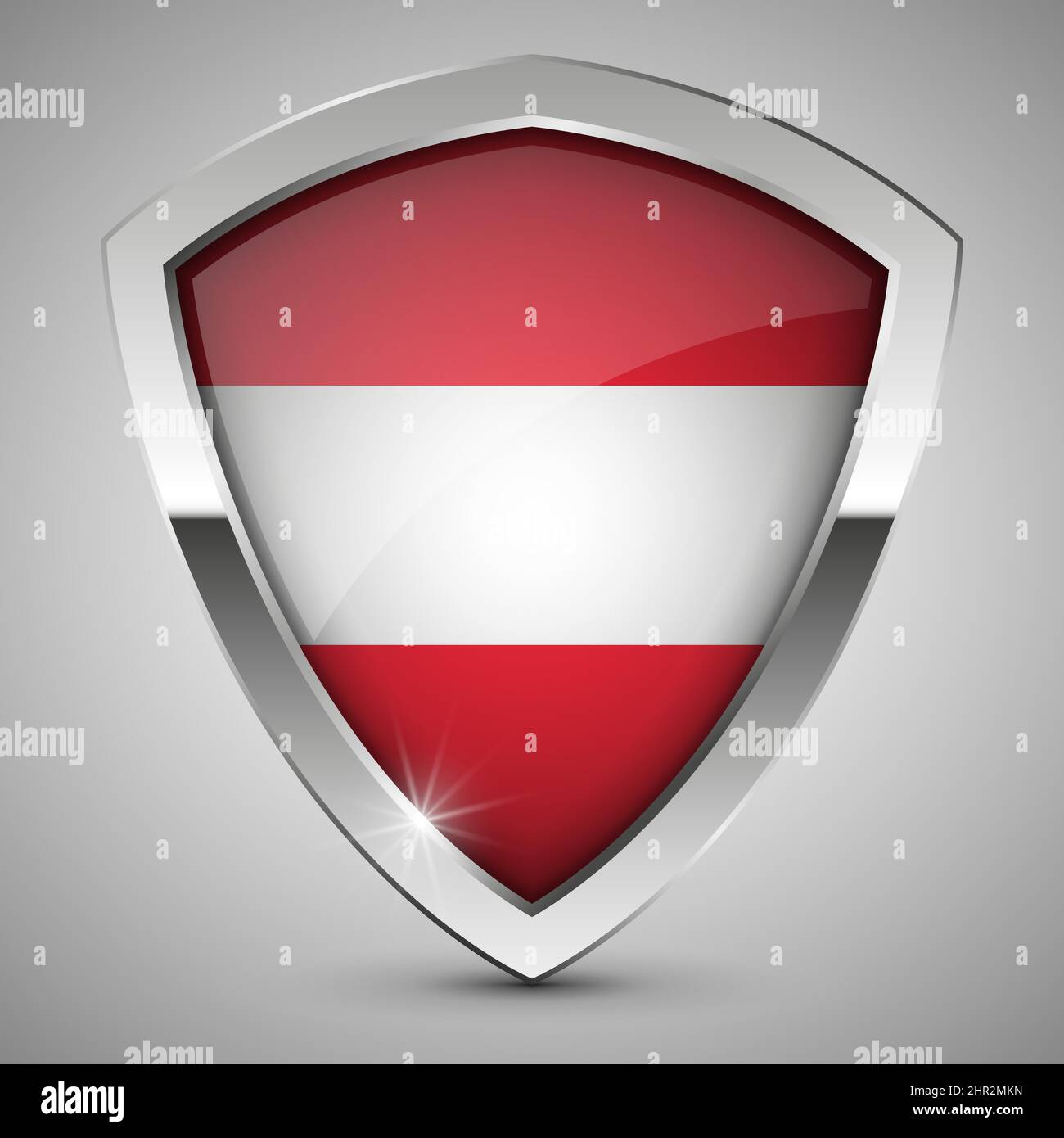 EPS10 Vector Patriotic shield with flag of Austria. An element of impact for the use you want to make of it. Stock Vector