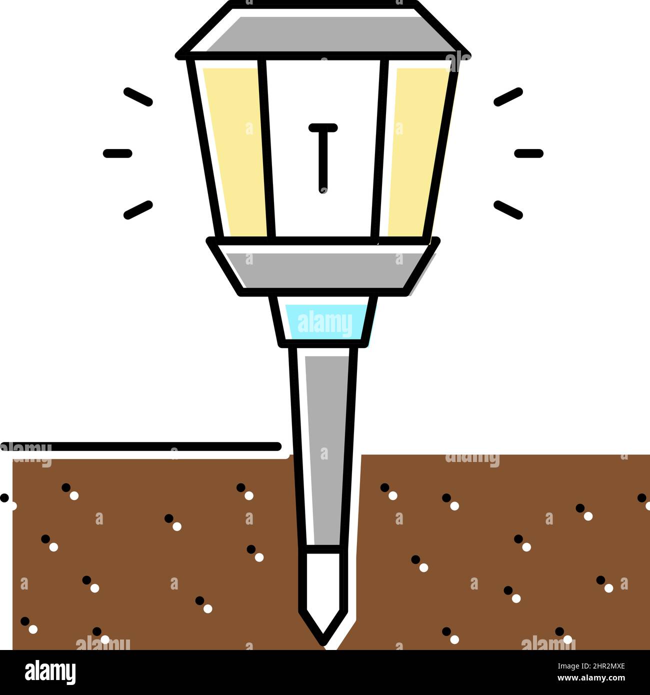 sonic repeller gardening color icon vector illustration Stock Vector ...