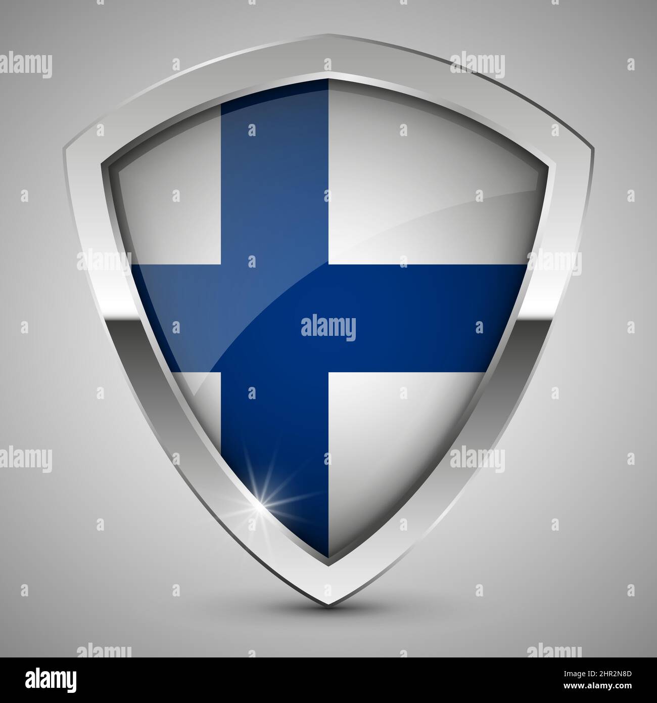 EPS10 Vector Patriotic shield with flag of Finland. An element of impact for the use you want to make of it. Stock Vector