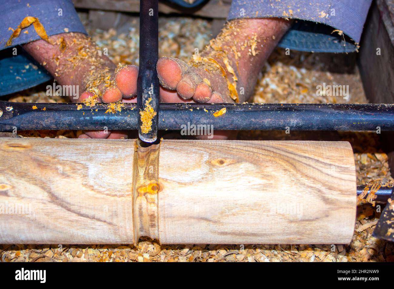Antique wood crafting skills in the workshop Stock Photo - Alamy