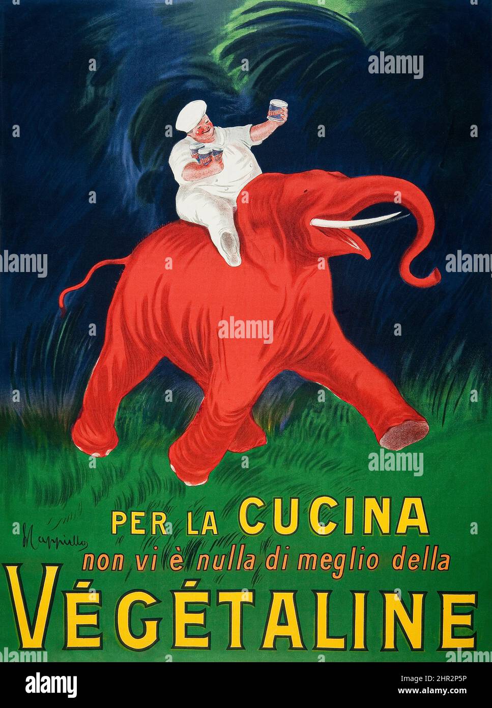 Per La Cucina - Vegetaline by Leonetto Cappiello, 1910. Vintage advertisement poster Stock Photo