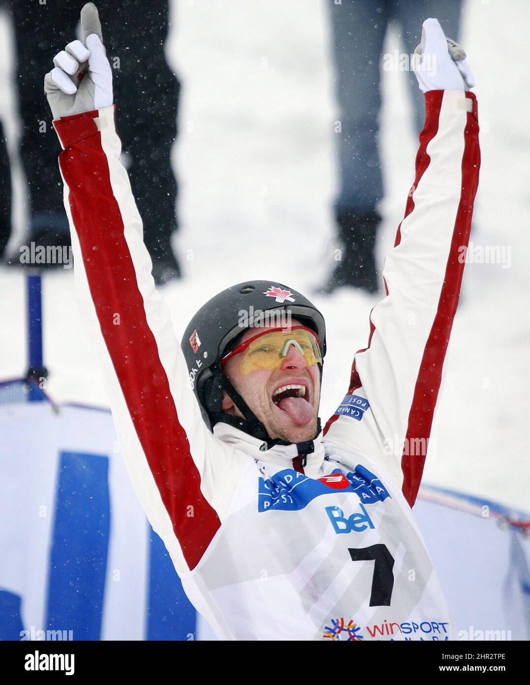 Warren Shouldice, from Calgary, Alta., celebrates his victory during
