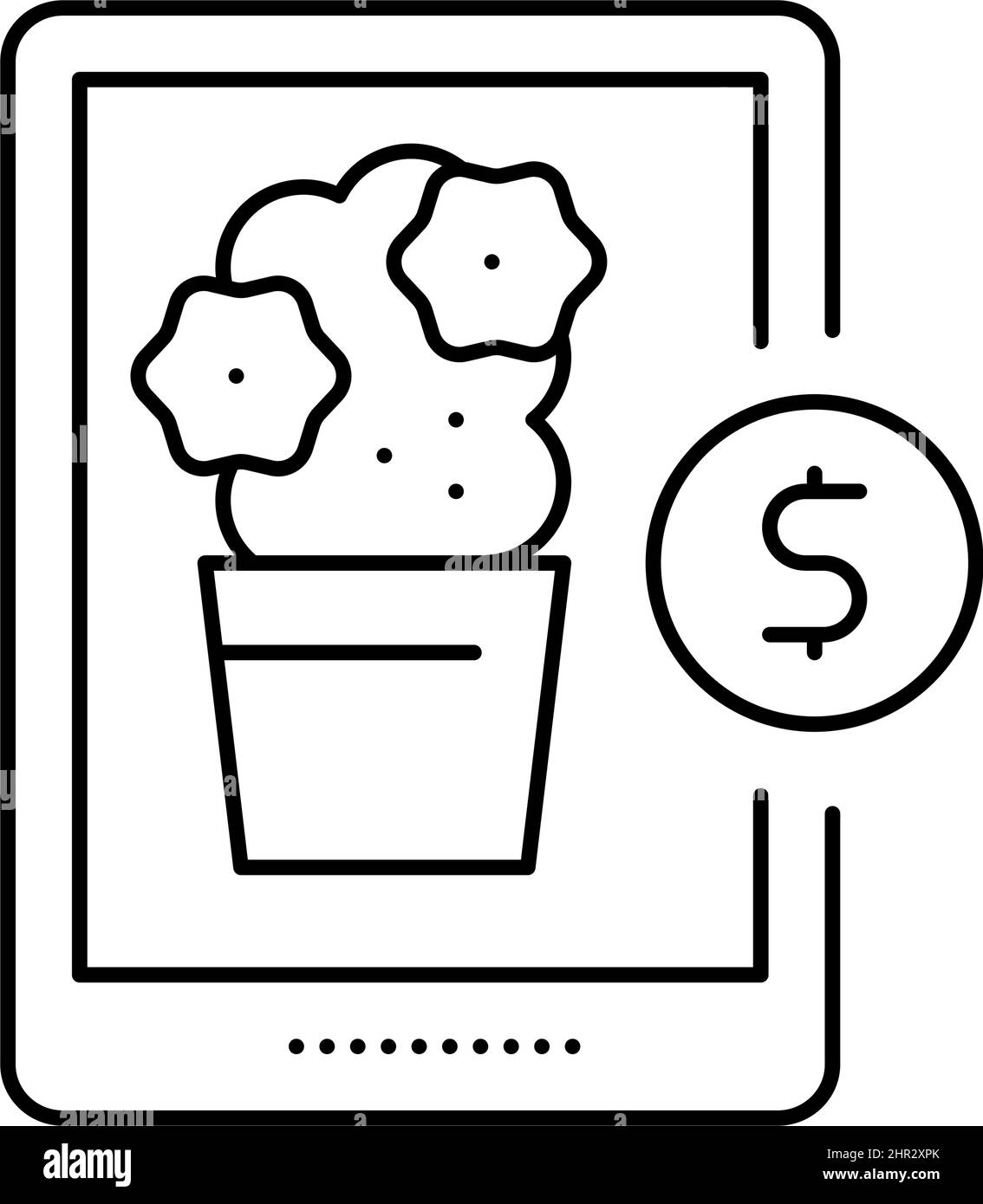 flower shop department line icon vector illustration Stock Vector Image