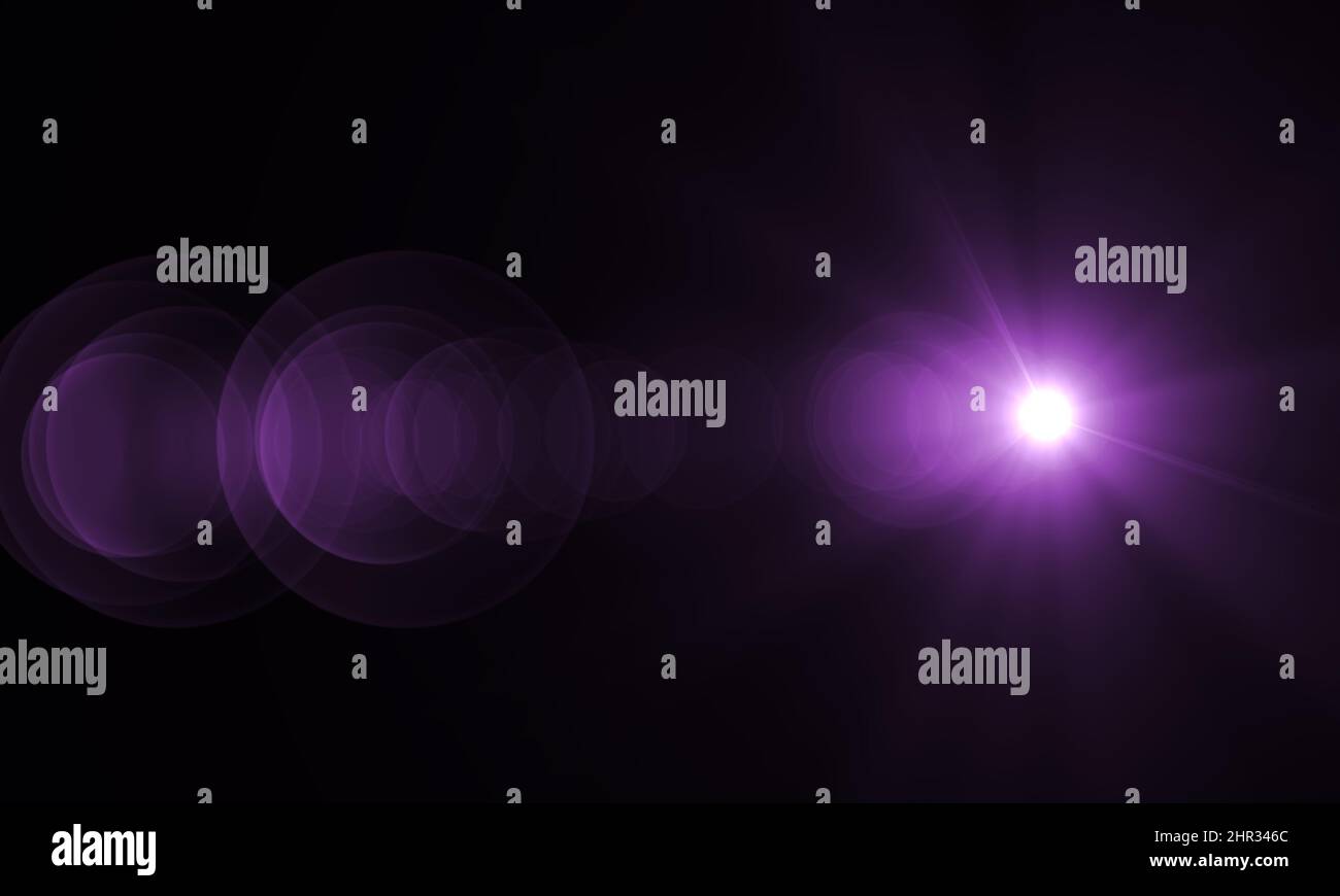 Lens Flare light over background. Easy to add overlay or screen filter