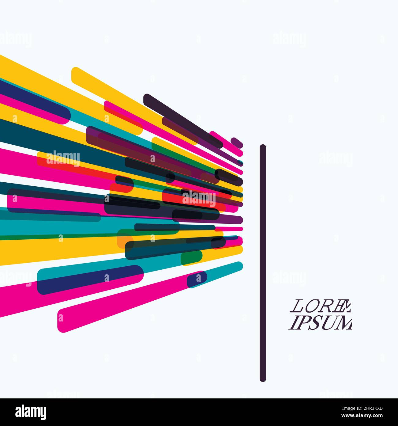 Rounded abstract colorful shapes. Vector background Stock Vector
