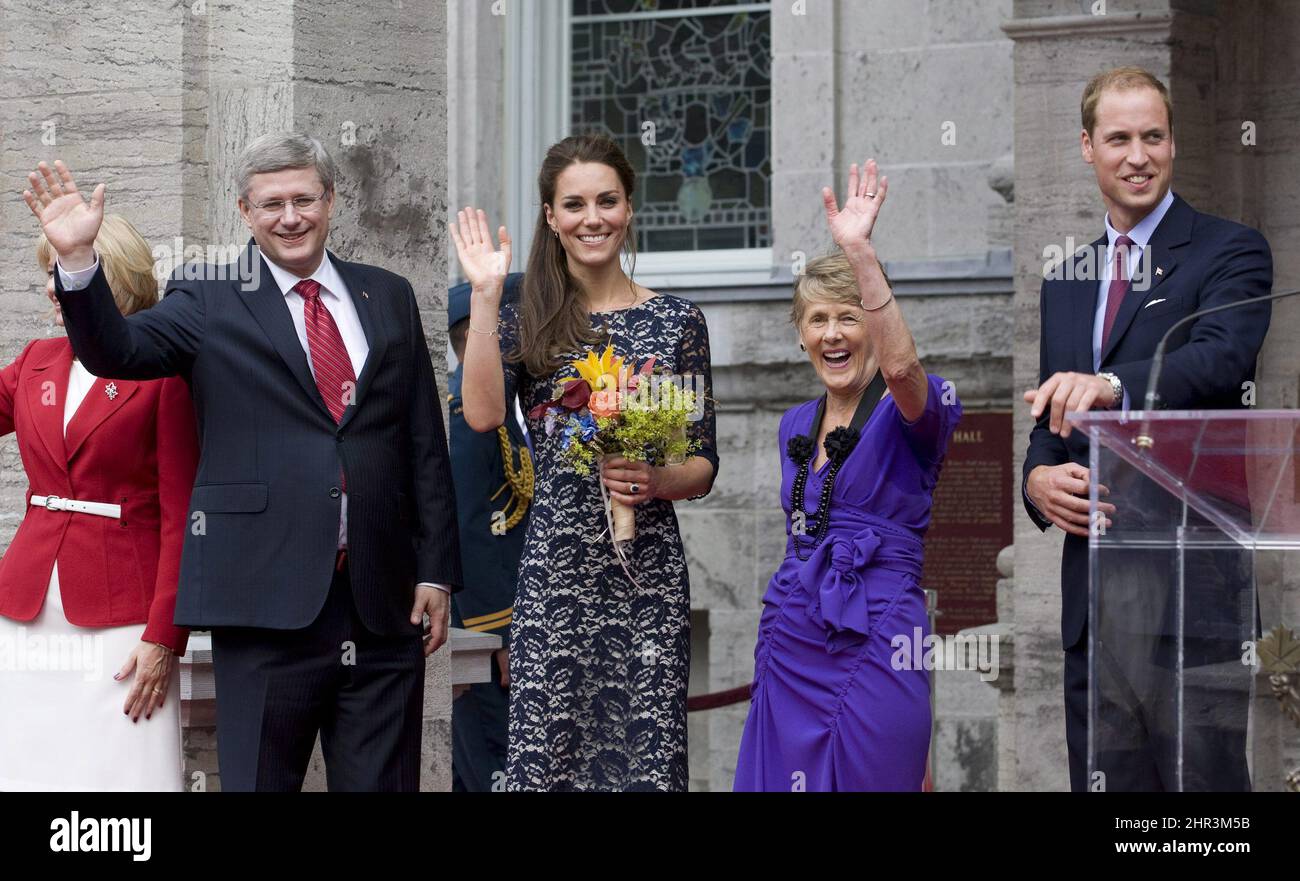 The Duke of Cambridge, Sharon Johnston, the Duchess of Cambridge and ...