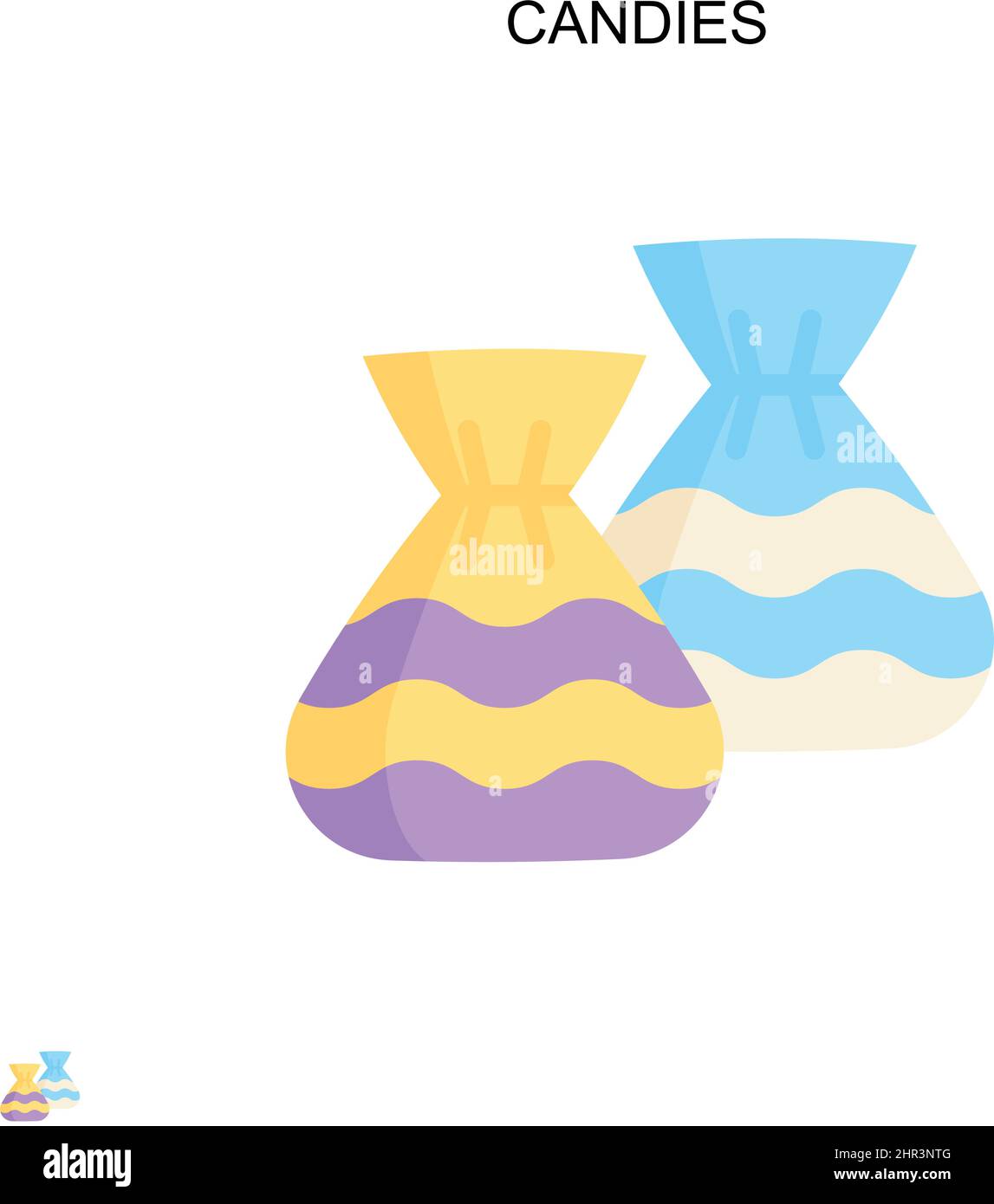Candies Simple vector icon. Illustration symbol design template for web ...