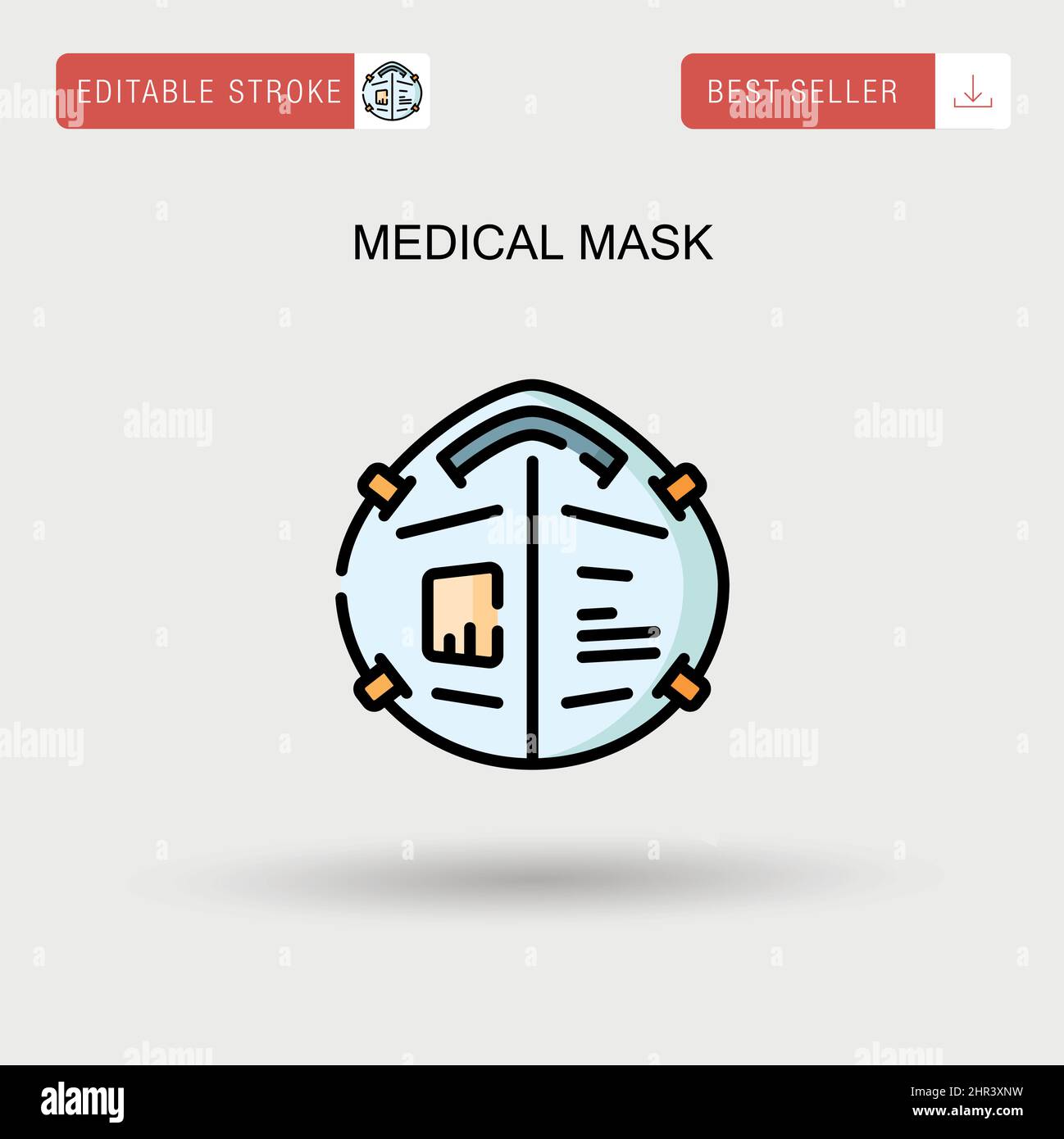 Medical mask Simple vector icon Stock Vector Image & Art - Alamy