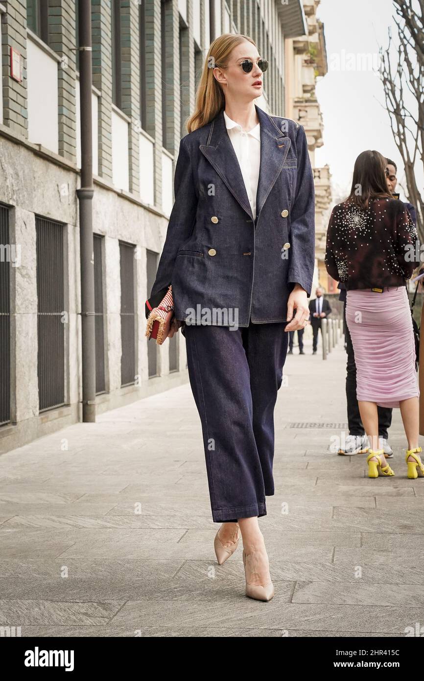 Italian actress and model Eva Riccobono guest at the Emporio Armani