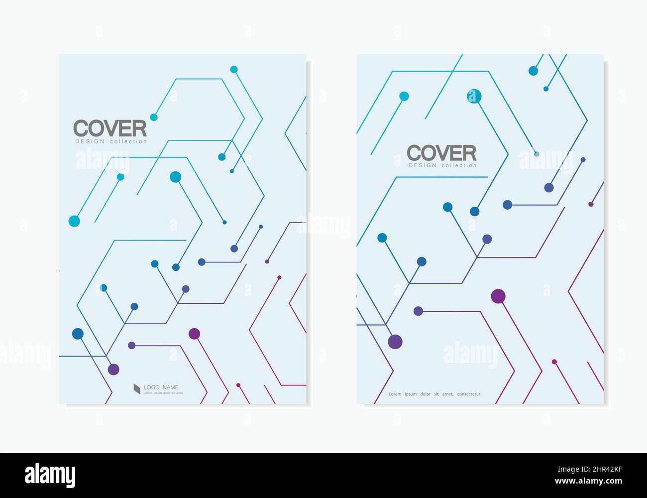 Abstract hexagonal pattern technology structures. Brochure design Stock ...