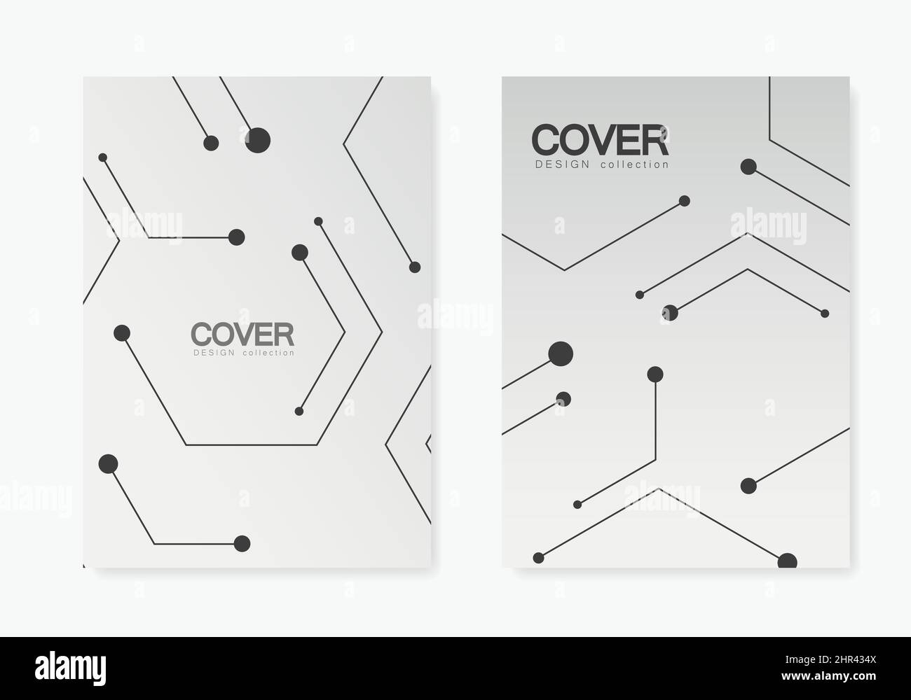 Vector connection and social network. Hexagons technology pattern Stock ...
