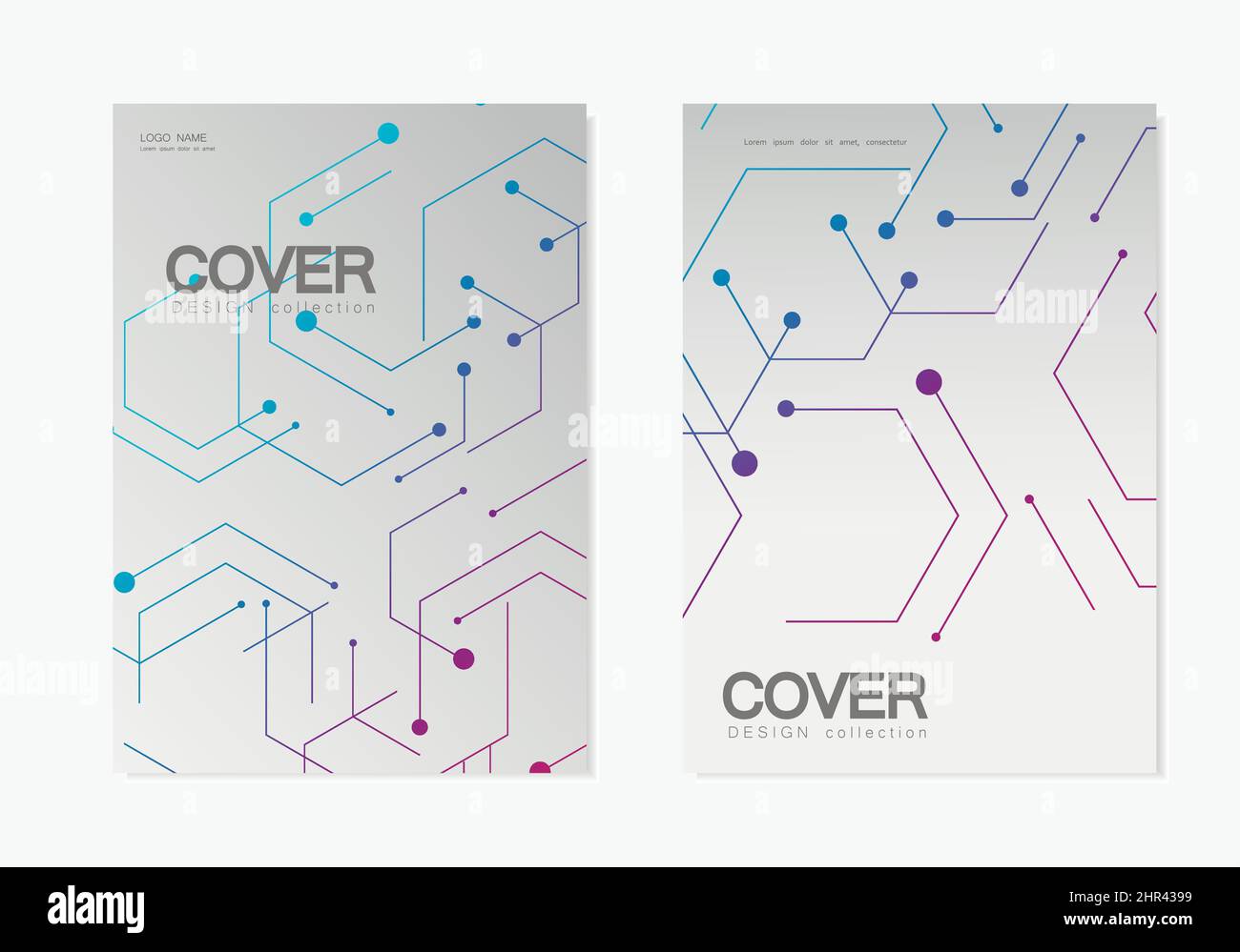 Abstract hexagonal pattern technology structures. Brochure design Stock ...
