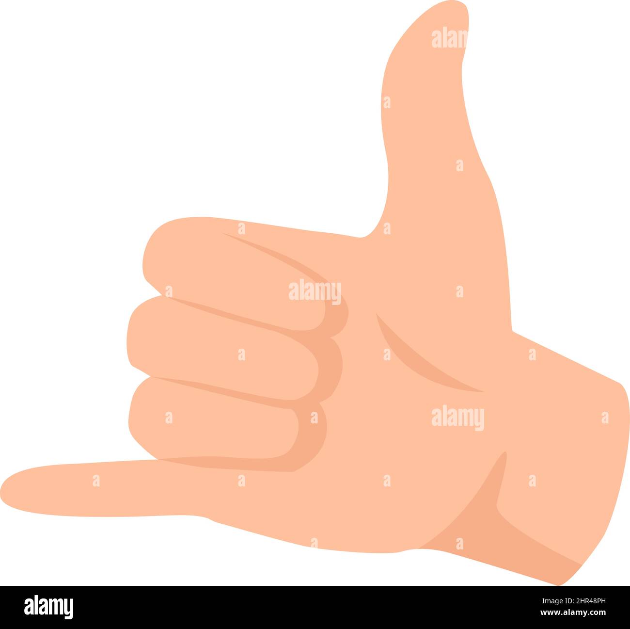Human hand gesture call me isolated on white. Vector gesture human call ...