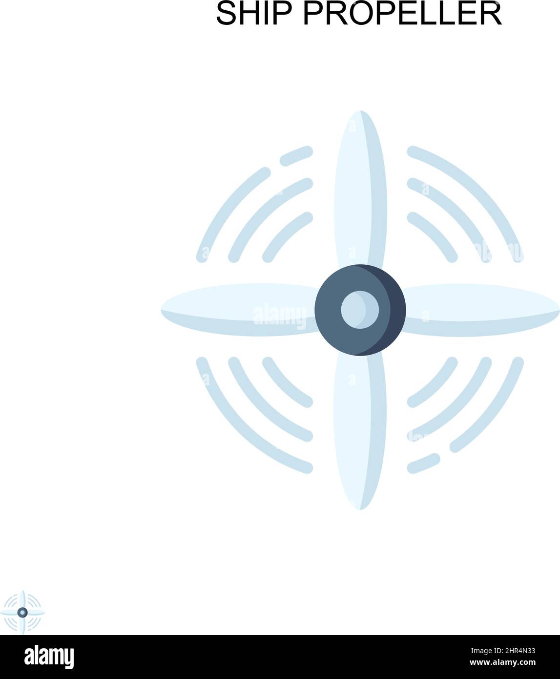Ship propeller Simple vector icon. Illustration symbol design template for web mobile UI element. Stock Vector