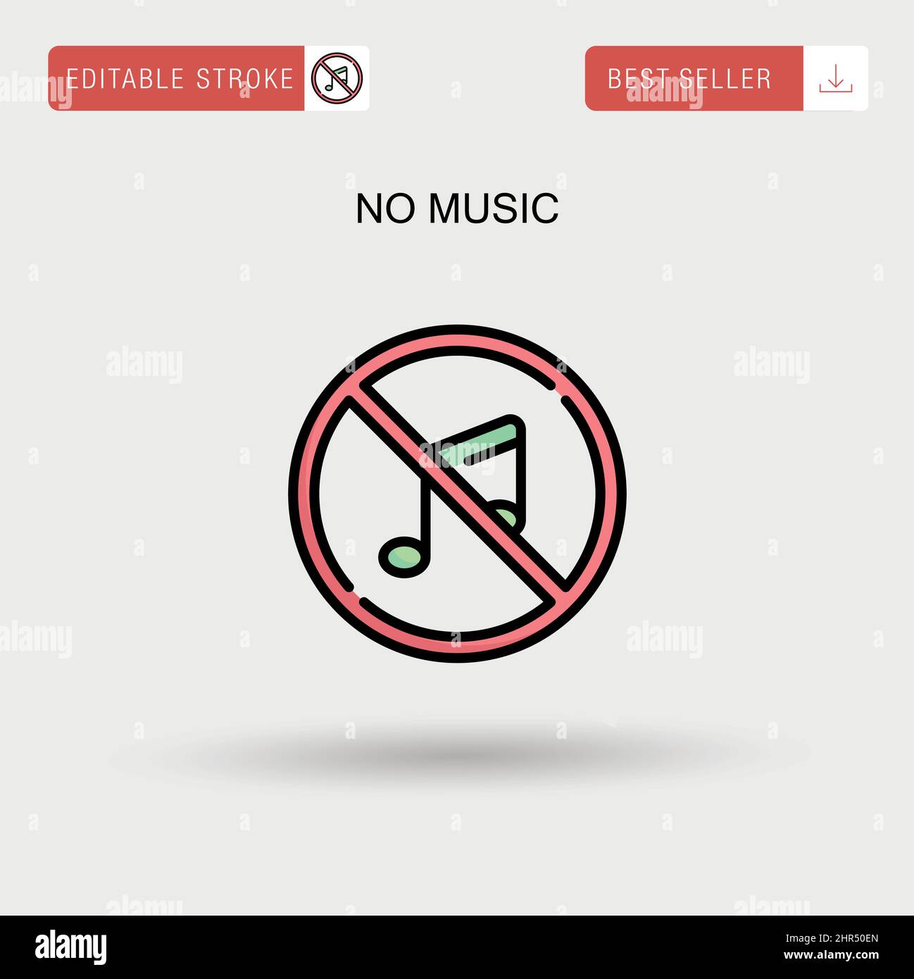 No music Simple vector icon Stock Vector Image & Art Alamy
