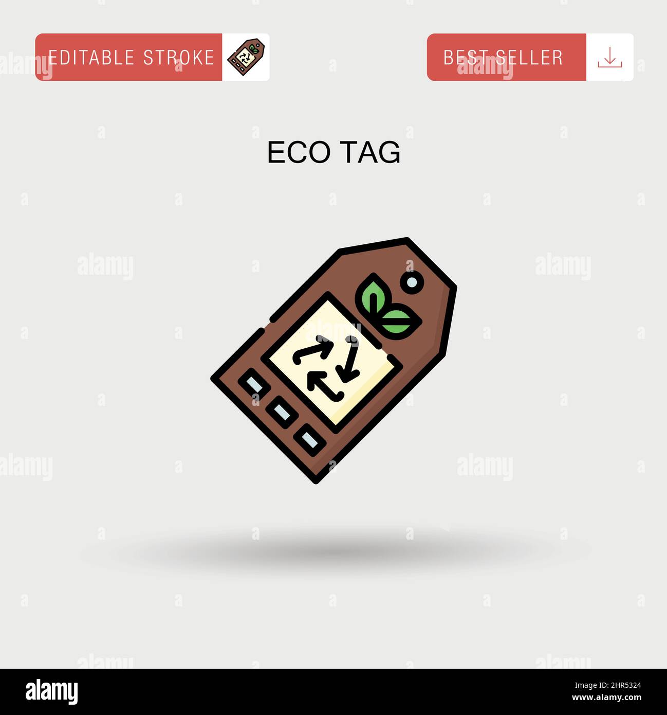 Eco tag Simple vector icon. Stock Vector
