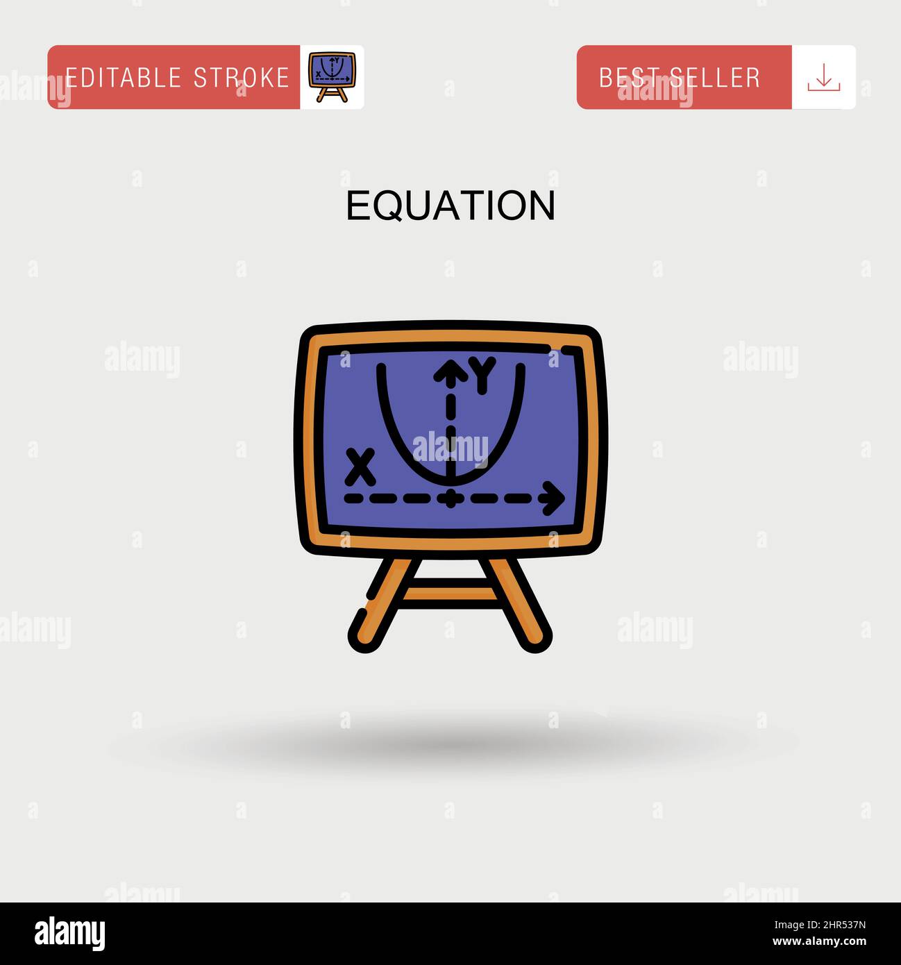 Equation Simple vector icon. Stock Vector