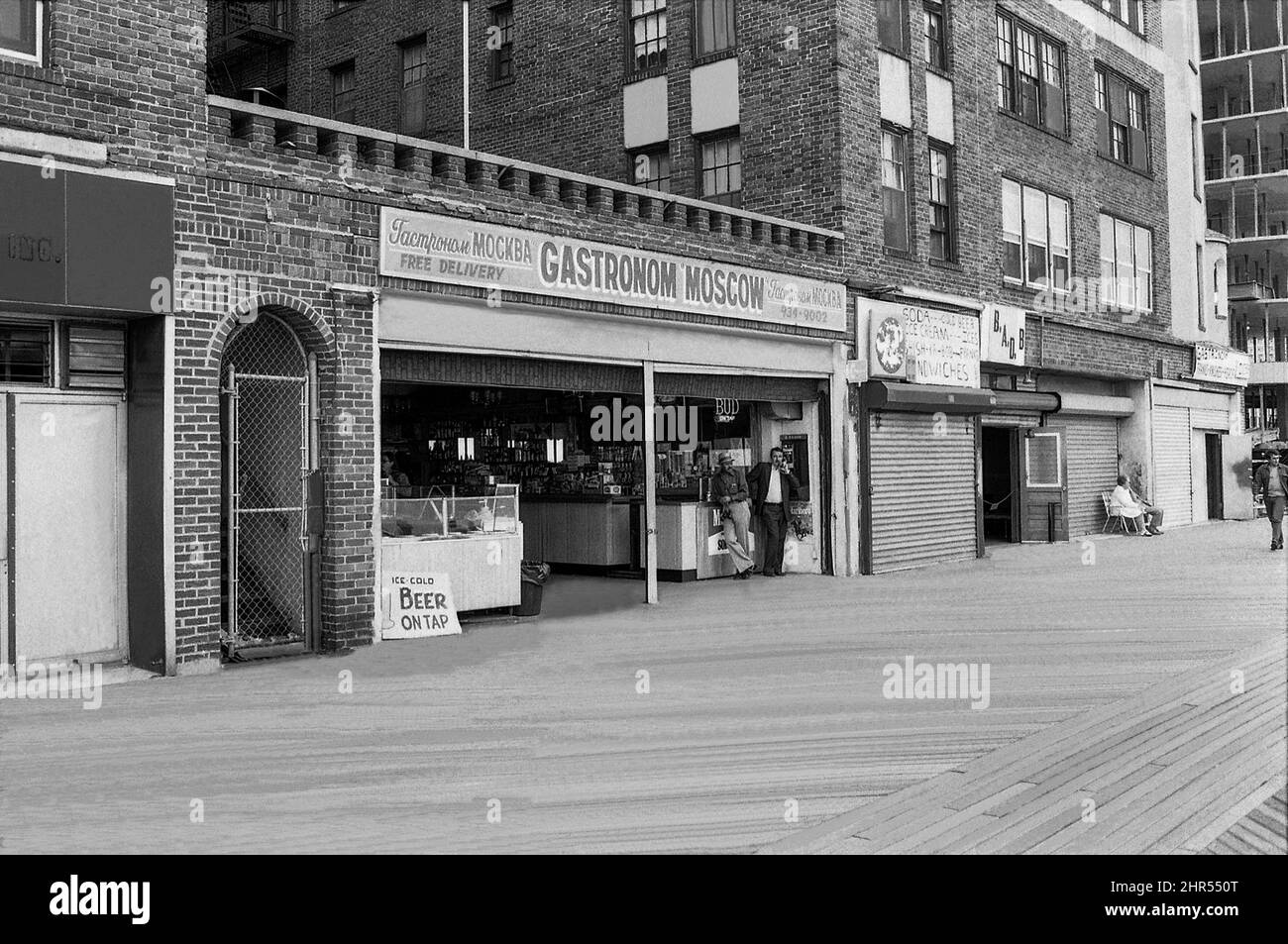 NEW YORK USA 1981 Coney Island russian food store by the promenade
