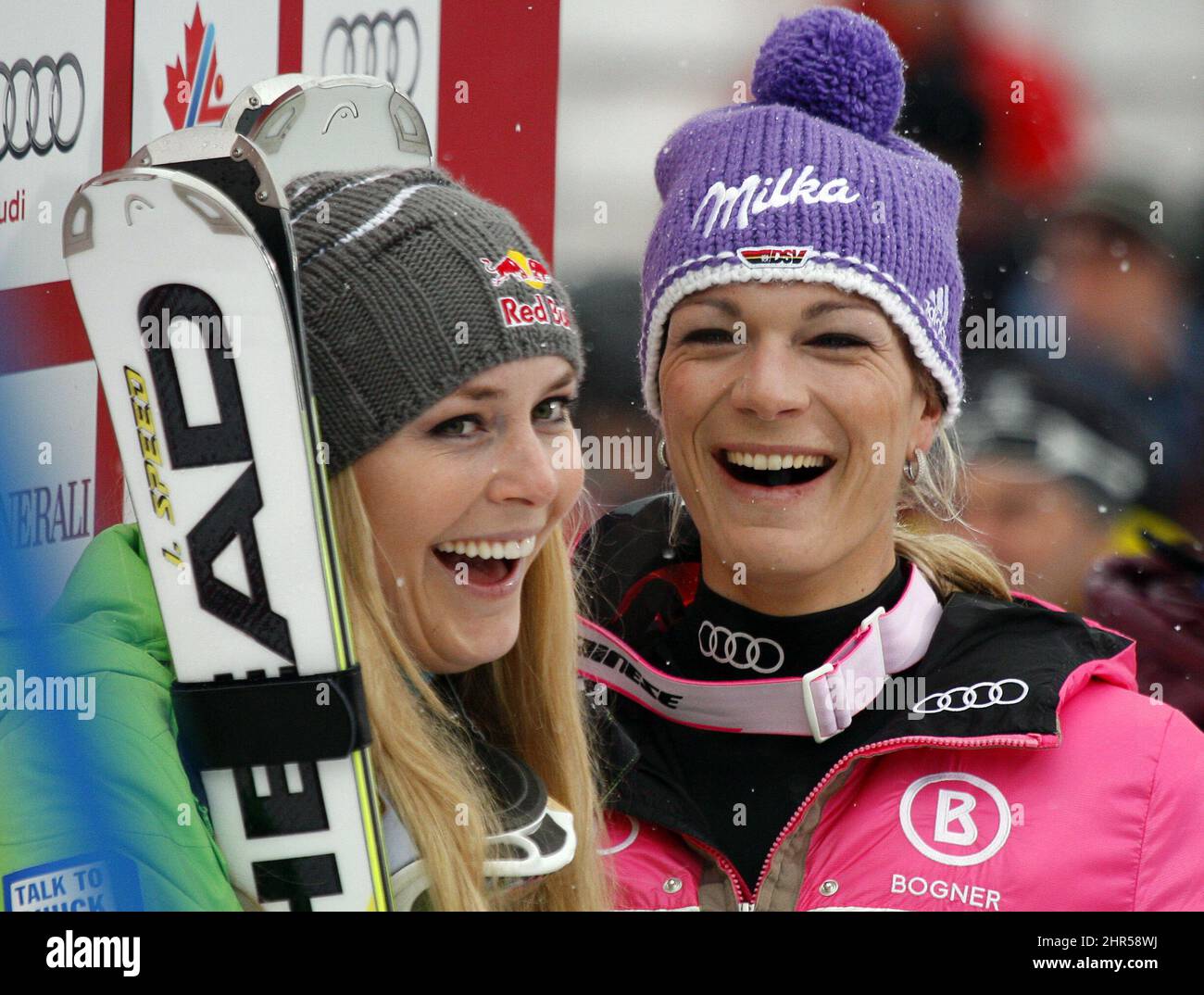 Maria Risch Lindsey Vonn, left, of the United States, and Germany's Maria Hoefl ...