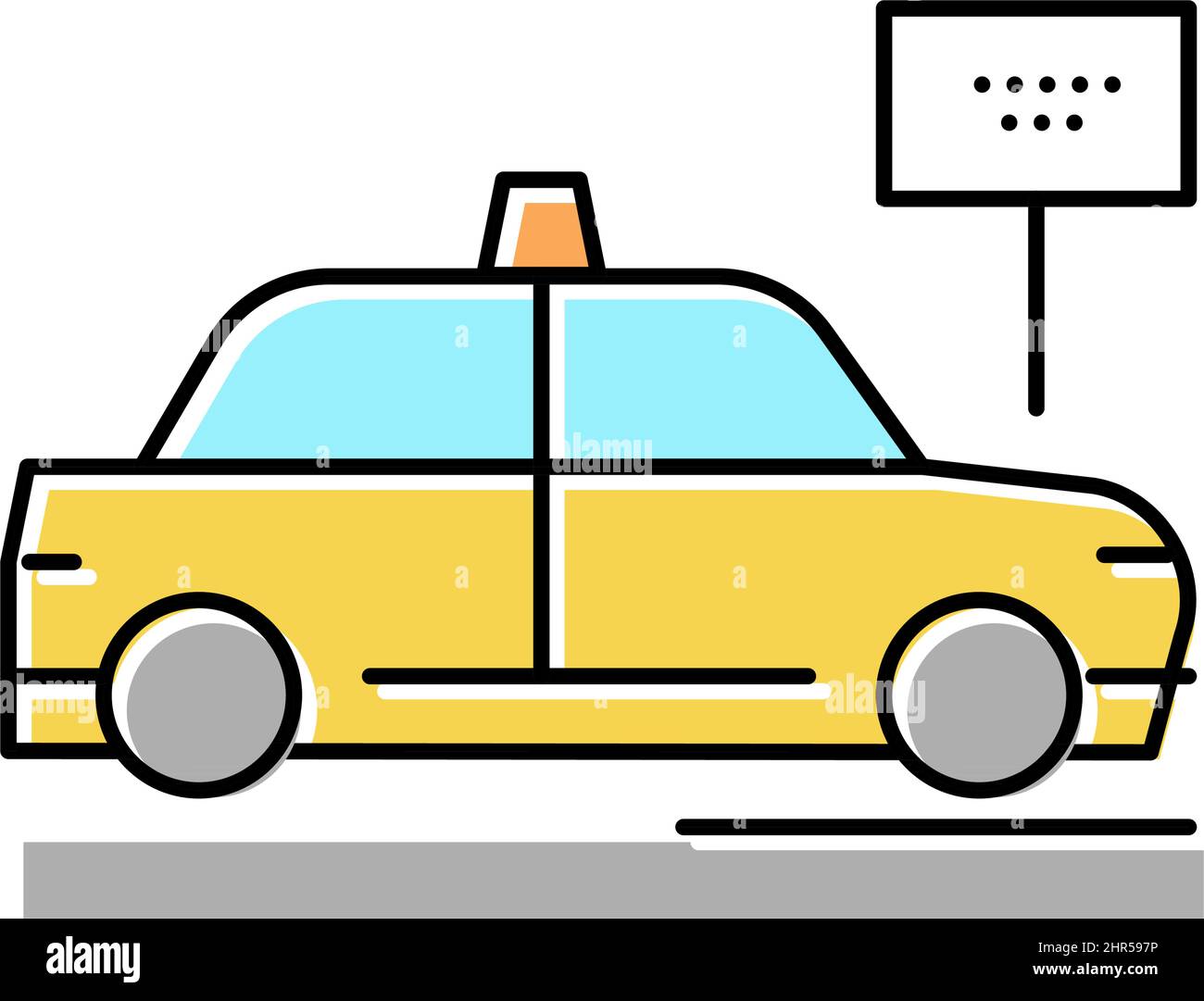 taxi stop motel color icon vector illustration Stock Vector Image & Art ...